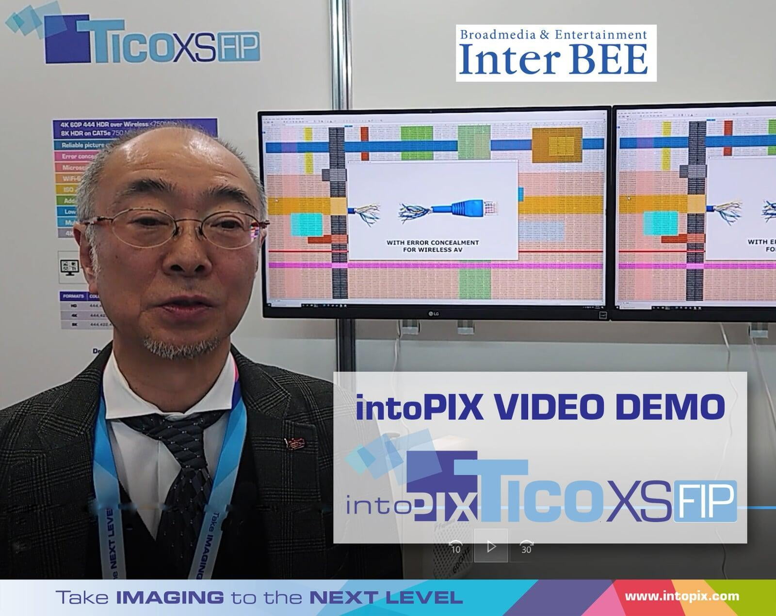 Japanese Video Demo from interBEE 2022 : intoPIX TicoXS FIP for wireless transmission